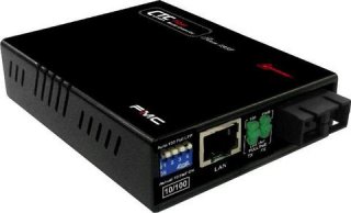 100Mb Fast Ethernet Single Mode Fiber Media Converter, SC Connector, 15 km Range