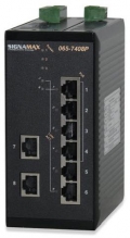 8 10/100BaseT/TX ports (4 PoE), 48 V DC Redundant Power Terminal Block