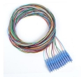 9/125/900µm (12 Pack) Singlemode LC/UPC Color Coded Pigtails, 3 Meters (12 pcs/pack)