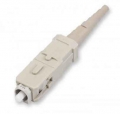 Corning SC Heat-Cure Connector, 62.5µm Multimode, 125µm ID, 3mm Boot, Beige Color