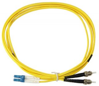 LC-ST Duplex 9/125µm single mode patch cord, UPC polish