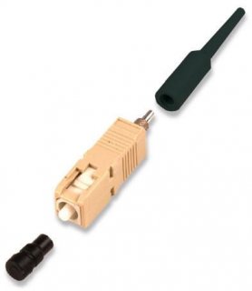 SIEMON XLR8 SC Connector, 50µm Multimode, for 900µm fiber, Black Boot