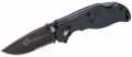 Titanium Knife - 40% Serrated Edge for Tough Cutting, Aircaraft-Grade Aluminum Handle